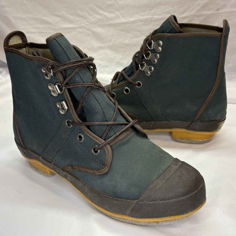 Remington Loden Green Sz 10 Canvas&Felt Sole Wading Fishing Shoes